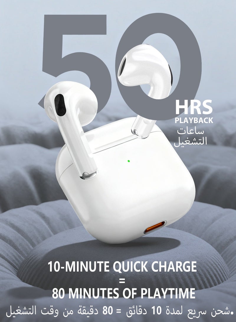 دوداو سماعات بلوتوث U6S، سماعات أذن لاسلكية حقيقية، صوت Hi-Fi، بلوتوث 5.3، عمر بطارية 50 ساعة، وزن خفيف 4 جرام، تحكم باللمس - Image 2