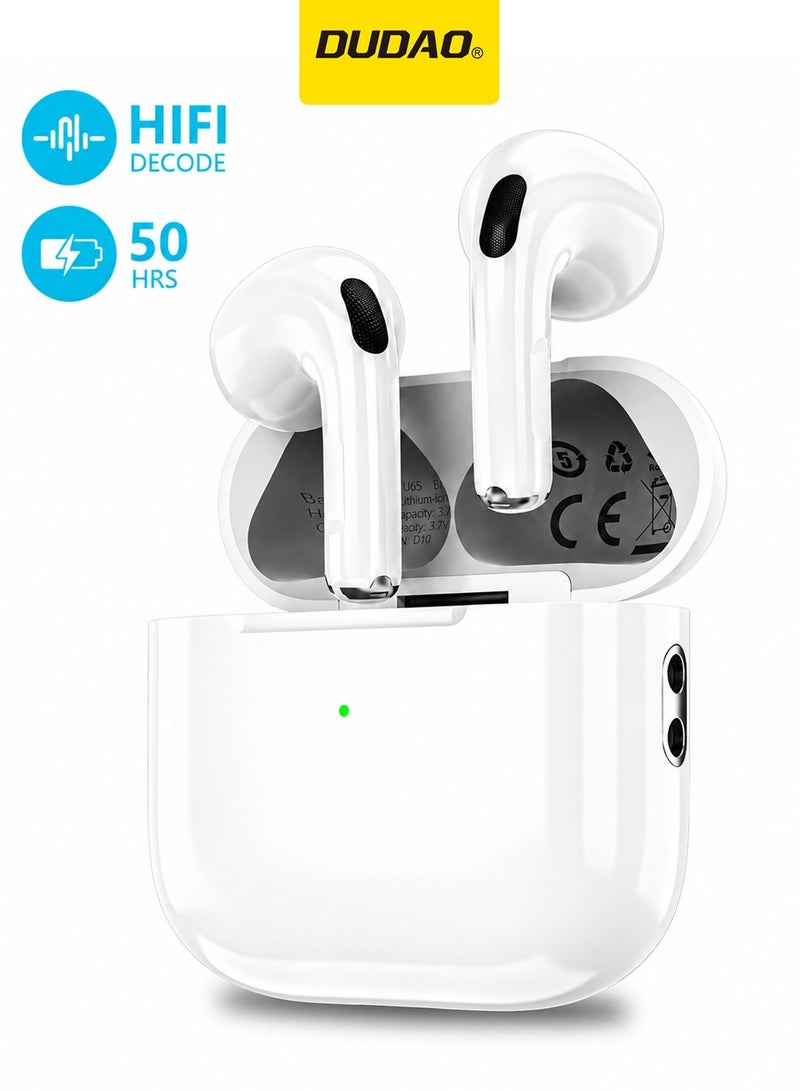 DUDAO U6S Bluetooth Earphones, True Wireless Earbuds, Hi-Fi Sound, Bluetooth 5.3, 50 Hours Battery Life, Ultra-Light 4g - Image 1