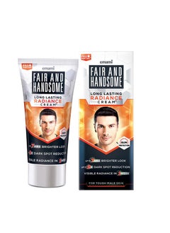 Fair and Handsome Emami Fair & Handsome Long Lasting Radiance Cream 2X Spot Reduction 7 Hrs Brighter Looky Propeptide Face Cream For Men 60G  - Image 1