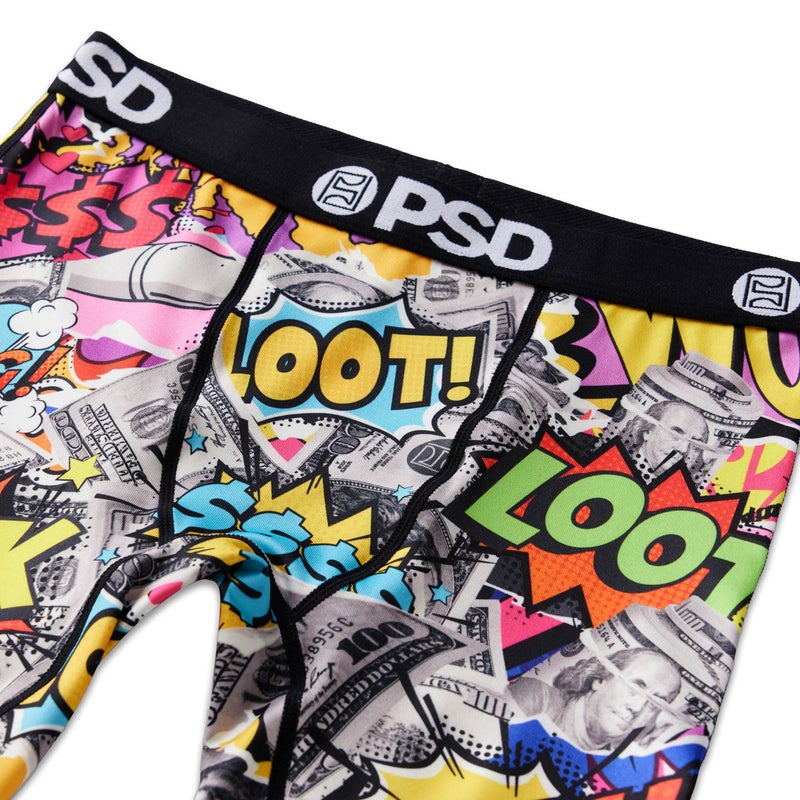 PSD Underwear Boys Youth Money Strip Boxer Brief, Multi, M - Image 3