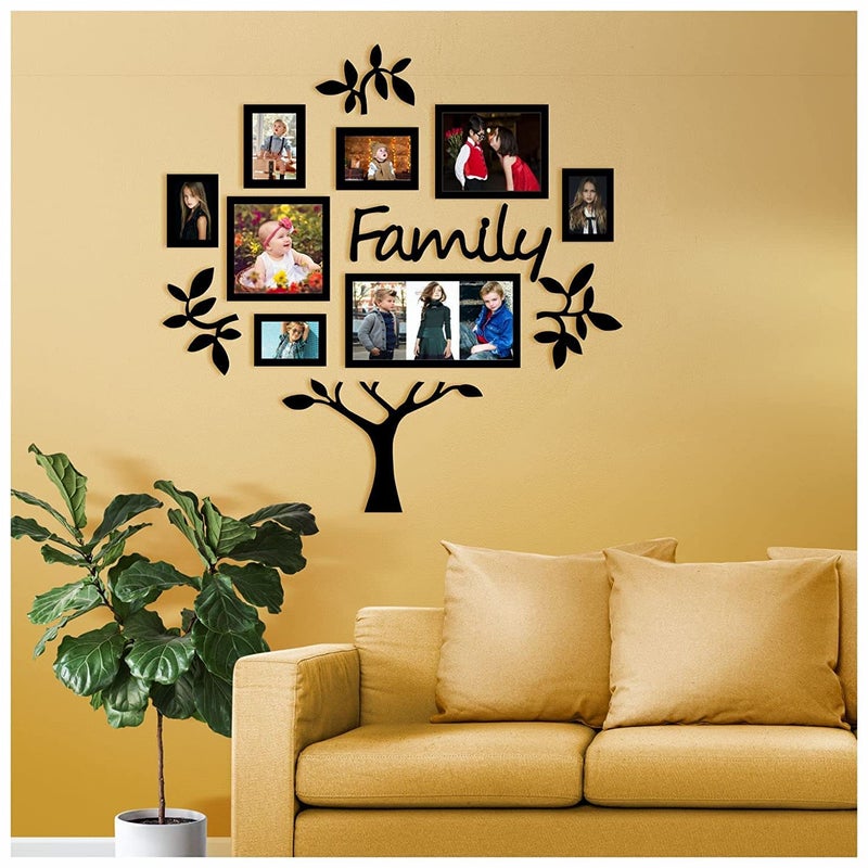 PAPER PLANE DESIGN Photo Frame, Frames for Wall Set of 8, Walls Decoration Hanging photos Collage Gift for Family (FAMILY TREE) - Image 2