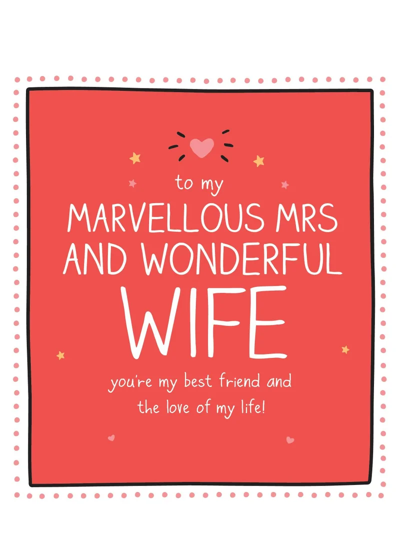 بيجمينت Marvellous Mrs Wonderful Wife Greeting Card