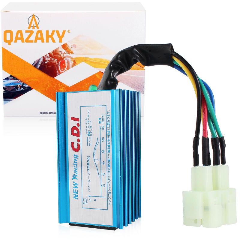 QAZAKY صندوق CDI AC 6 دبابيس من QAZAKY لسيارات GY6 50cc - 70cc 80cc 90cc 110cc 125cc 150cc سكوتر محرك 4 أشواط ATV كارتينغ موبايل كواد بيت ديرت دراجة جيب صغيرة تشوبر 6 دبابيس 139QMB 152QMI 157QMJ 6 دبابيس - Image 1