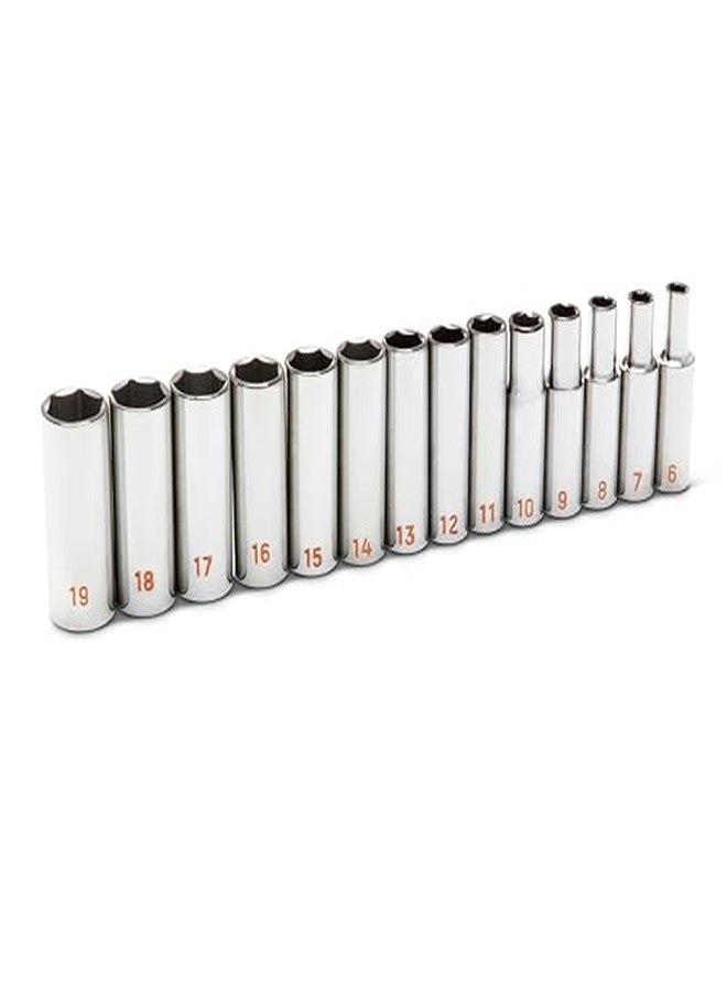 GEARWRENCH HIVIZ 14 Piece Deep Socket Set - 3/8in Drive | Metric | 6 Point | 80554H - Image 5