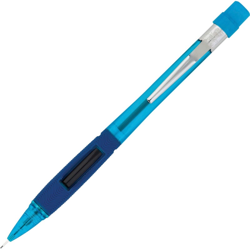 Pentel قلم رصاص ميكانيكي بنتل PD345TC كويكر كليكر، 0.5 مم، برميل أزرق شفاف - Image 2