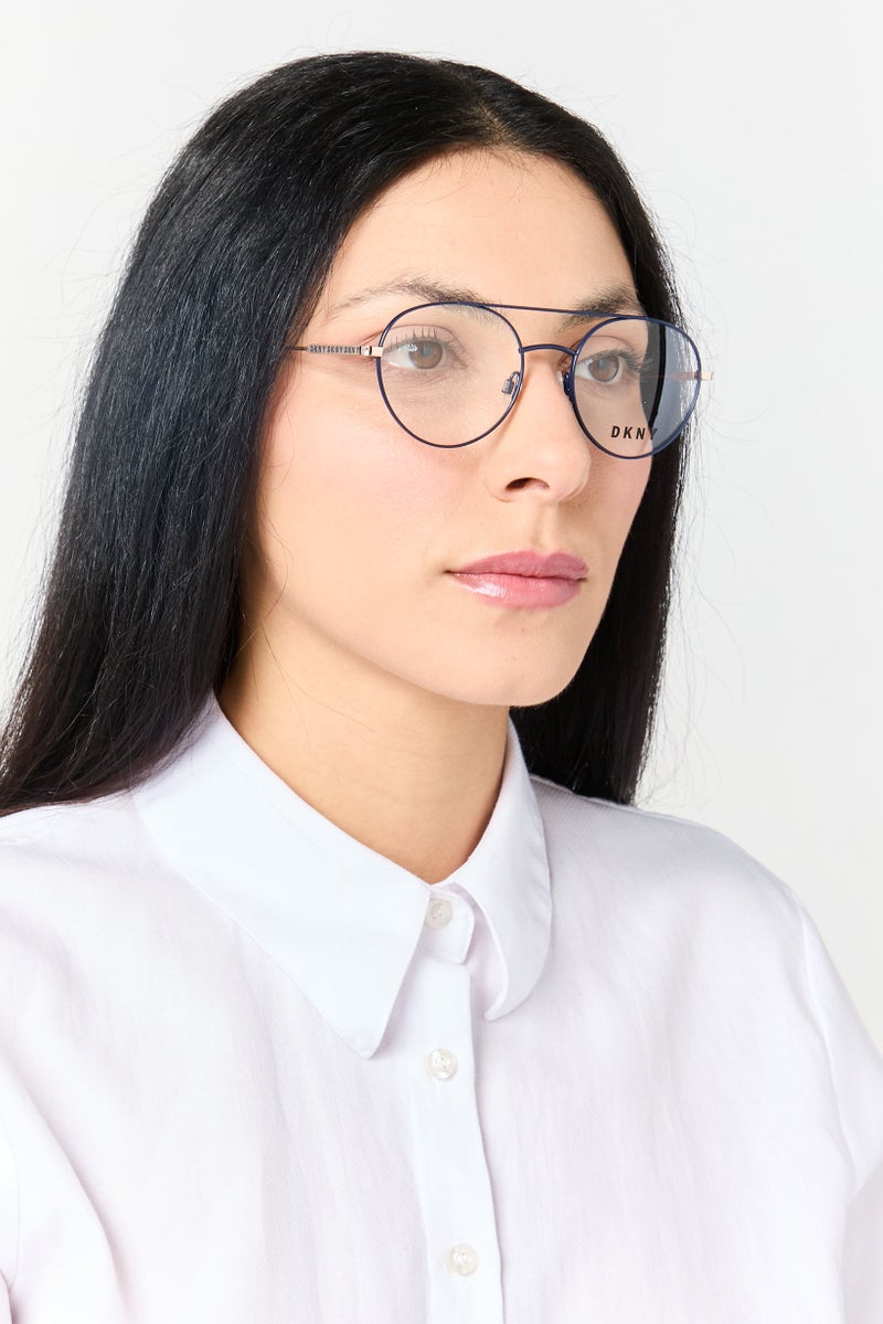 DKNY Women DK1025 Round Eyeglasses, Blue - Image 2