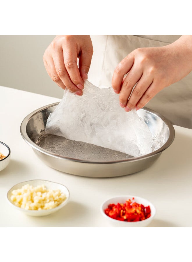Onlycook 304 Stainless Steel Steamer Plate For Home Use, Suitable For Liangpi, Luoluo, Rice Noodles, And Flatbread, Round Steaming Tray - 28cm - Image 2