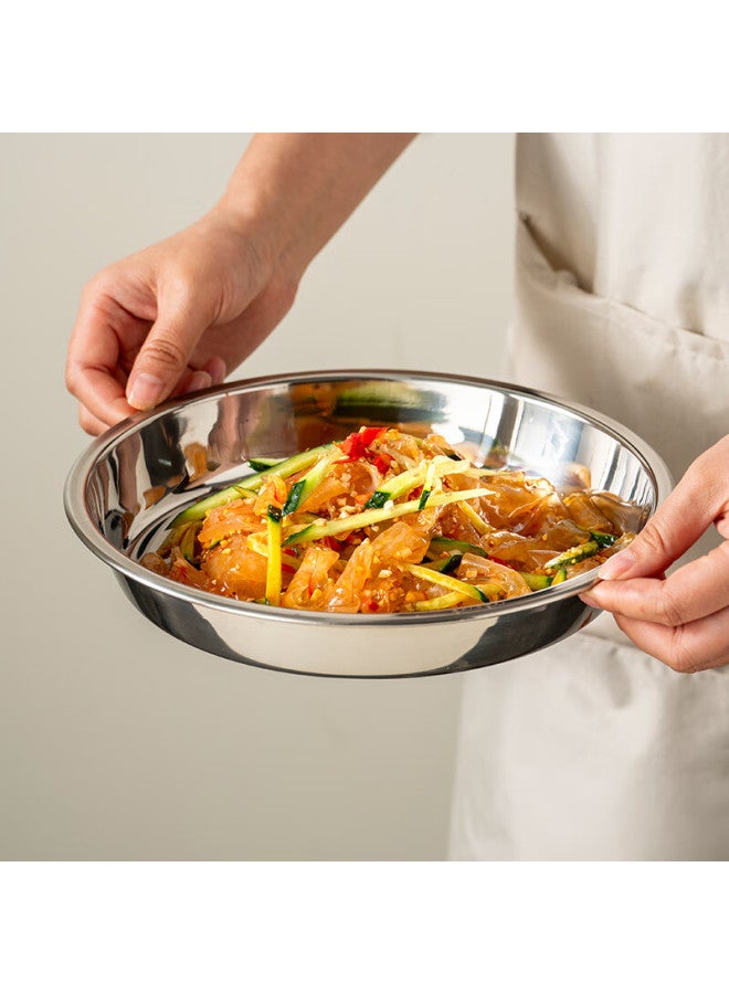 Onlycook 304 Stainless Steel Steamer Plate For Home Use, Suitable For Liangpi, Luoluo, Rice Noodles, And Flatbread, Round Steaming Tray - 28cm - Image 1