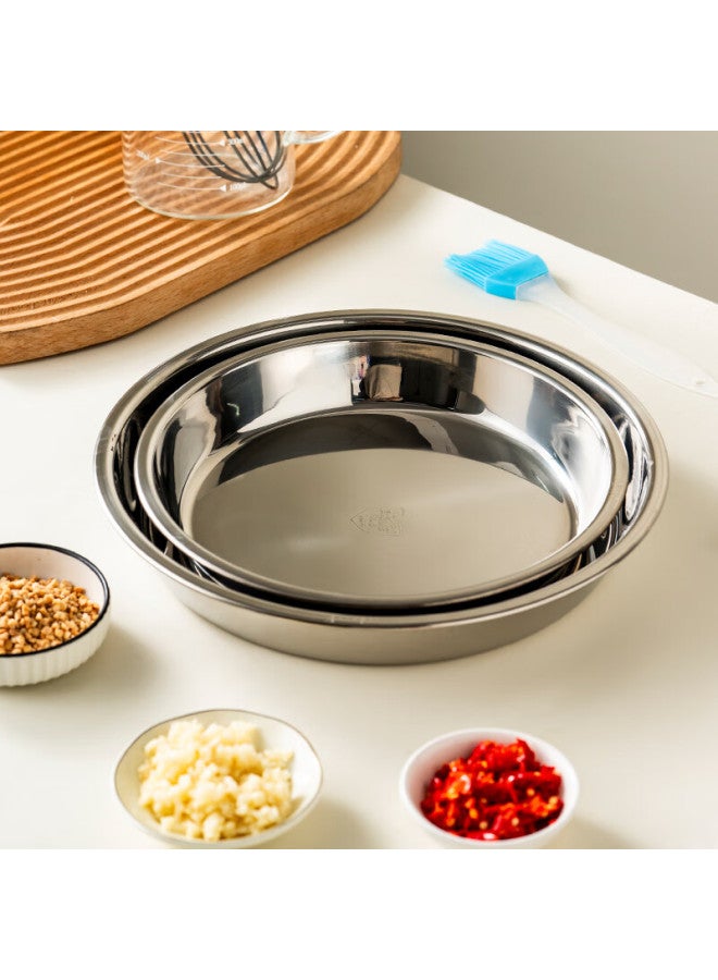 Onlycook 304 Stainless Steel Steamer Plate For Home Use, Suitable For Liangpi, Luoluo, Rice Noodles, And Flatbread, Round Steaming Tray - 28cm - Image 4