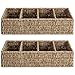 StorageWorks Small Baskets for Organizing, Wicker Baskets for Organizing with 4 Sections, Seagrass Baskets, Handwoven - Image 2