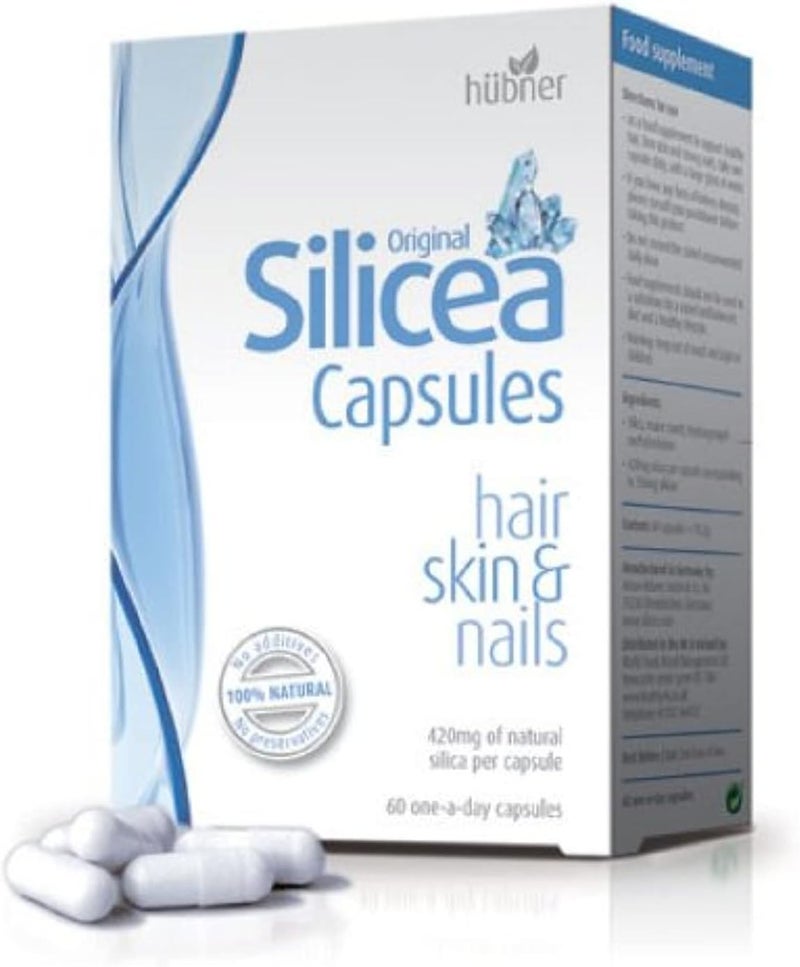 Hubner - Silicea for Hair Skin and Nails - Pack of 60 Capsules - Image 1