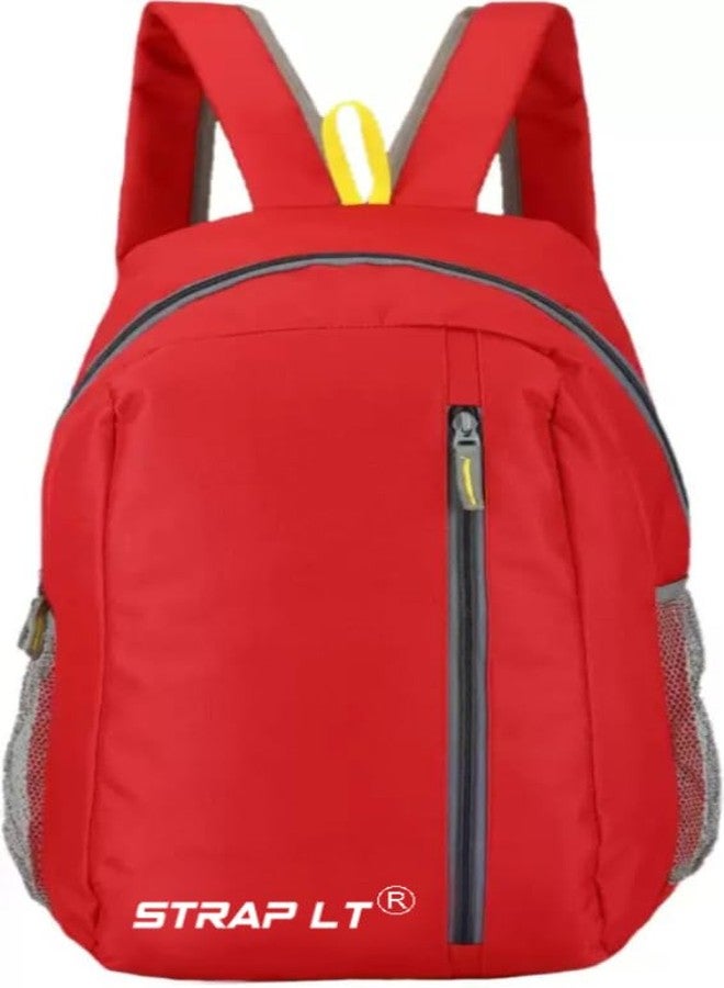 StrapLt KO REDPROQCHUABAG77964_11 Men's and Women's PU Casual Backpack | Red | - Image 3