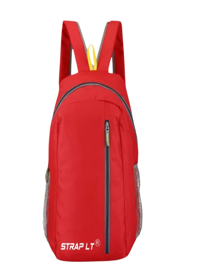 StrapLt KO REDPROQCHUABAG77964_11 Men's and Women's PU Casual Backpack | Red | - Image 1