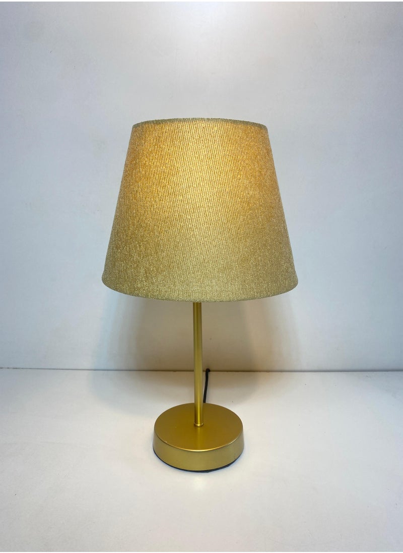 El Rawda Lighting - Distinctive And Elegant Table Lamp Shade With A Unique Fabric Shade And Golden Metal - Image 1
