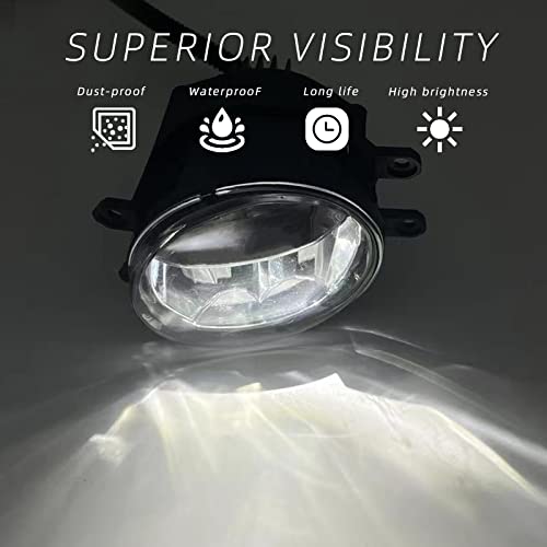 BOXLIGHT LED Fog Lights for 2014 2015 2016 Corolla/Altis CE ECO L LE with LED Bulb & Switch and Wiring Kit (Clear Lens) - Image 2