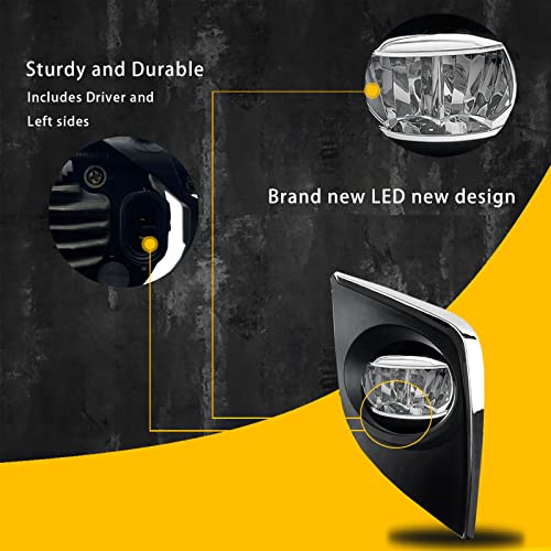 BOXLIGHT LED Fog Lights for 2014 2015 2016 Corolla/Altis CE ECO L LE with LED Bulb & Switch and Wiring Kit (Clear Lens) - Image 4