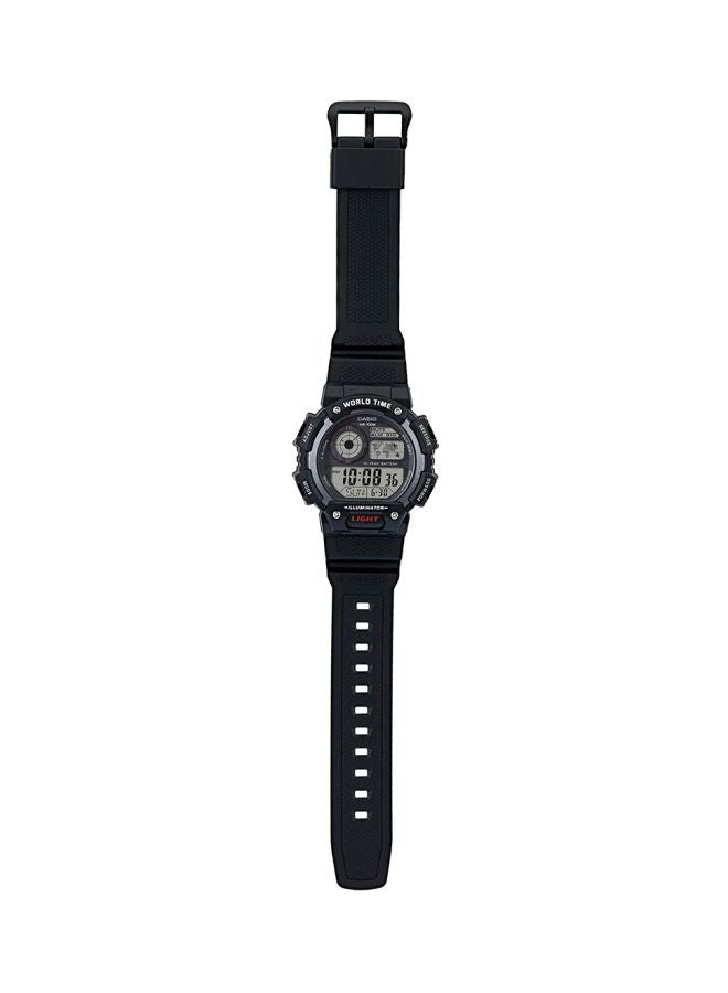 كاسيو ساعة يد رقمية ومقاومة للماء من سلسلة يوث طراز AE-1400WH-1AVDF - 51 مم - لون أسود رجال - Image 5