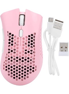 Wireless Gaming Mouse Rechargeable Hollow Portable Office Mouse Computer Accessories Unique Hollow Honeycomb Design Wireless Low Noise Ergonomic Mouse