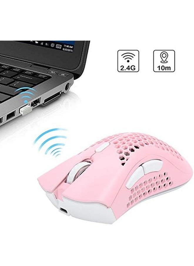 erorex - Wireless Gaming Mouse Rechargeable Hollow Portable Office Mouse Computer Accessories Unique Hollow Honeycomb Design Wireless Low Noise Ergonomic Mouse - Image 1