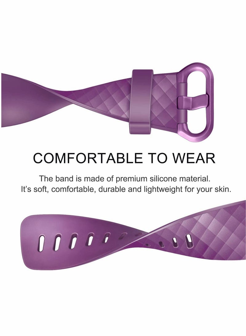 Replacement Bands Compatible with Fitbit Charge 4/3, 3 Pcs Silicone Fitness Sport Wristbands - Image 3