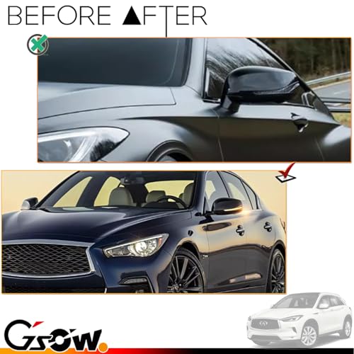 GSOWO 2 PCS Dynamic LED Side Mirror Sequential Turn Signal Light Indicator for Infiniti Q30 Q50 Q60 Q70 QX50 QX60 QX70, LED Sequential Side Mirror Turn Signal Lamp Assembly - Image 2