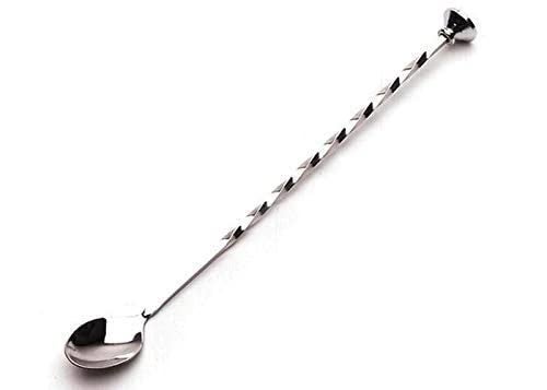 FINALITY Premium Bar Stirrer Spoon Twisted with Muddler top, Long Spoon Cocktail Mixing Spoon - Image 1