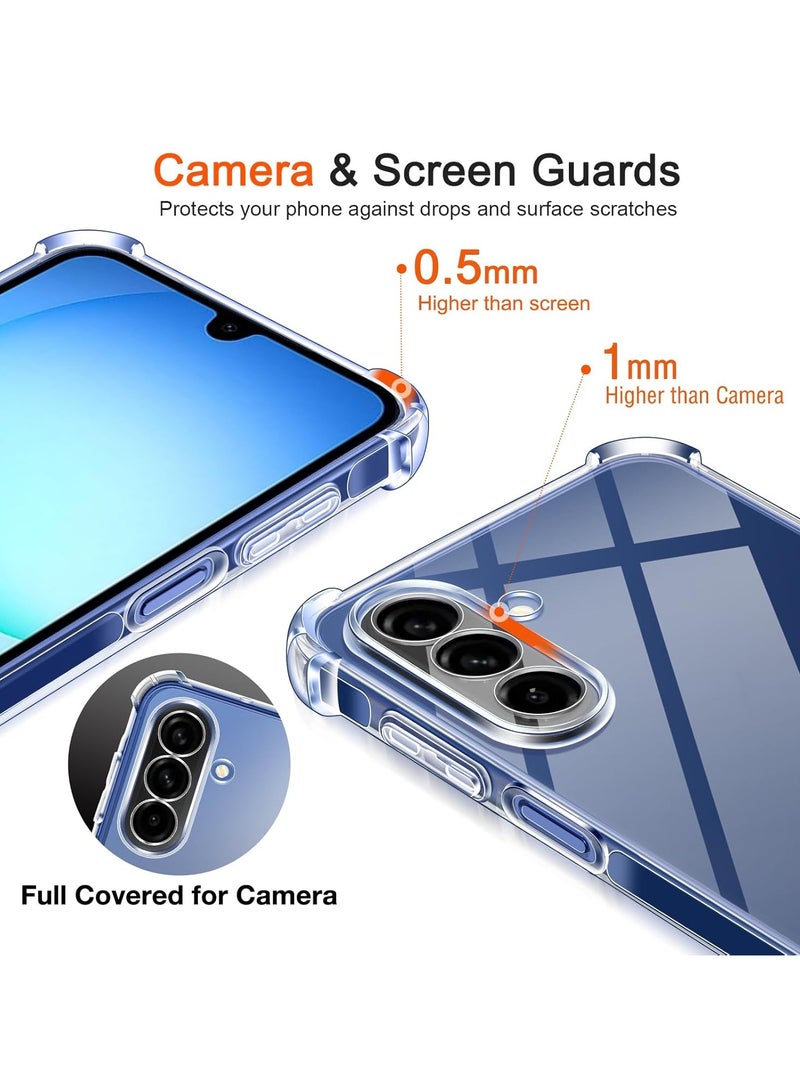 جراب شفاف لهاتف Samsung Galaxy A17 5G مصنوع من مادة TPU الناعمة والشفافة مع حماية خلفية معززة وممتصة للصدمات لهاتف Samsung Galaxy A17 5G شفاف - Image 3