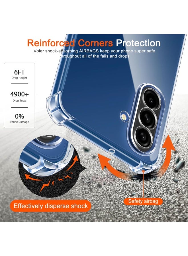 جراب شفاف لهاتف Samsung Galaxy A17 5G مصنوع من مادة TPU الناعمة والشفافة مع حماية خلفية معززة وممتصة للصدمات لهاتف Samsung Galaxy A17 5G شفاف - Image 5