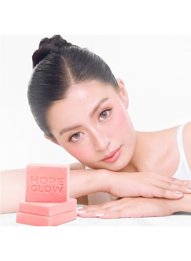 Hope Glow Intense White Soap – Skin Brightening and Moisturizing Solution for Everyday Beauty Care Designed for both face and body, this gentle cleansing bar helps improve skin clarity and softness. Its advanced blend of Kojic Acid and Alpha Arbutin works to promote a brighter appearance while keeping skin moisturized and refreshed. - Image 4