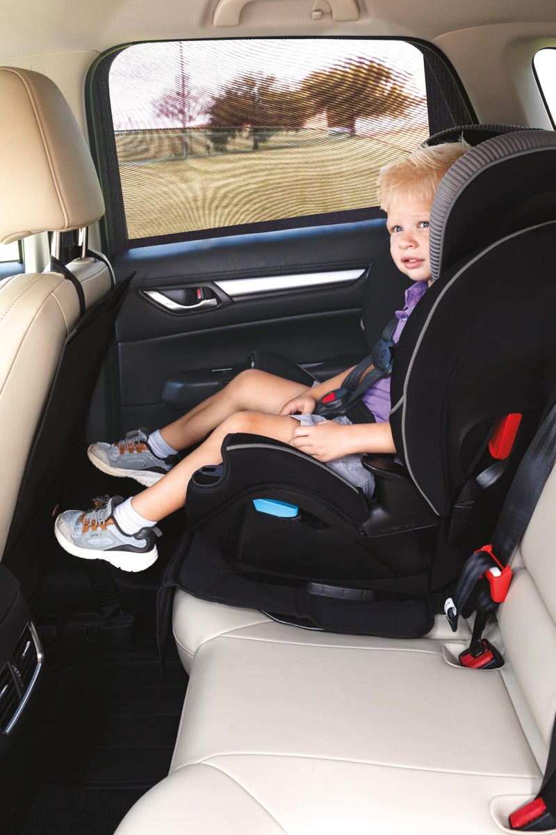 Nuby Car Seat Sunshade for Vehicle Window | 2 Pack| Breathable Mesh Fabric | Full Window Function for Fresh Air Flow | Blocks Sun Rays, Bugs, and Cools Car |Black - Image 5