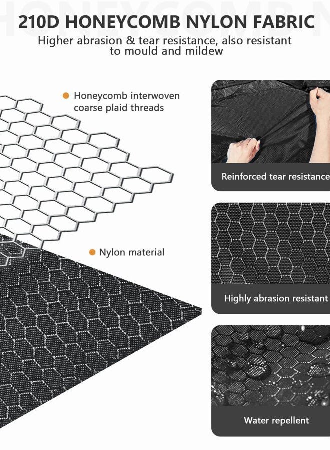 Gonex 80L Packable Travel Duffle Bag Foldable Duffel Bags for Luggage Gym Sports Camping Travelling Cycling Storage Shopping Water & Tear Resistant Black - Image 5