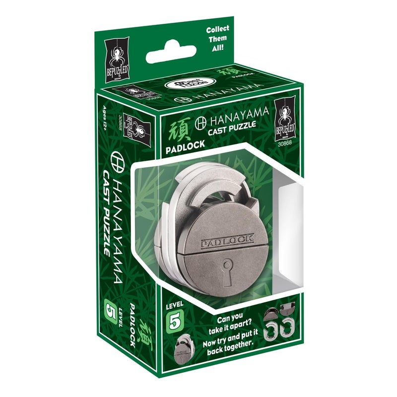 BePuzzled | Padlock Hanayama Metal Brainteaser Puzzle Mensa Rated Level 5, for Ages 12 and Up - Image 2