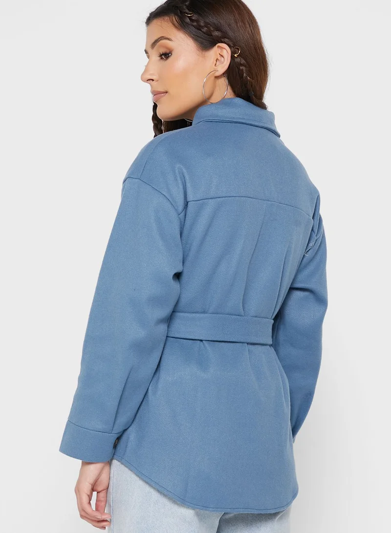 Ginger Solid Tie-Up Jacket