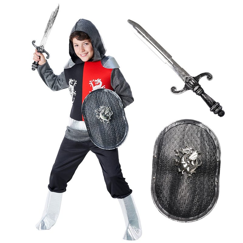 Morph Boys Medieval Knight Costume Silver Large