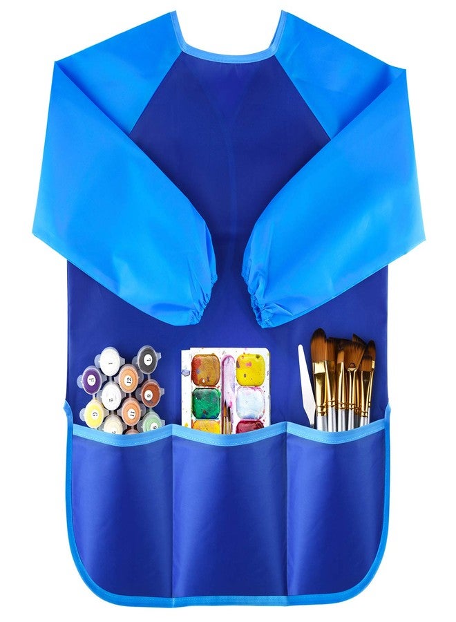 KUUQA Waterproof Children Art Smock Kids Art Aprons with 3 Roomy Pockets,Painting Supplies (Paints and brushes not included) - Image 1