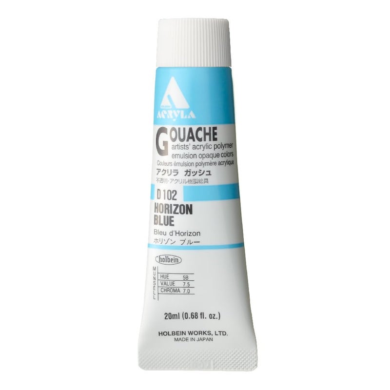 Holbein Acryla Gouache 20ml Horizon Blue - Image 4