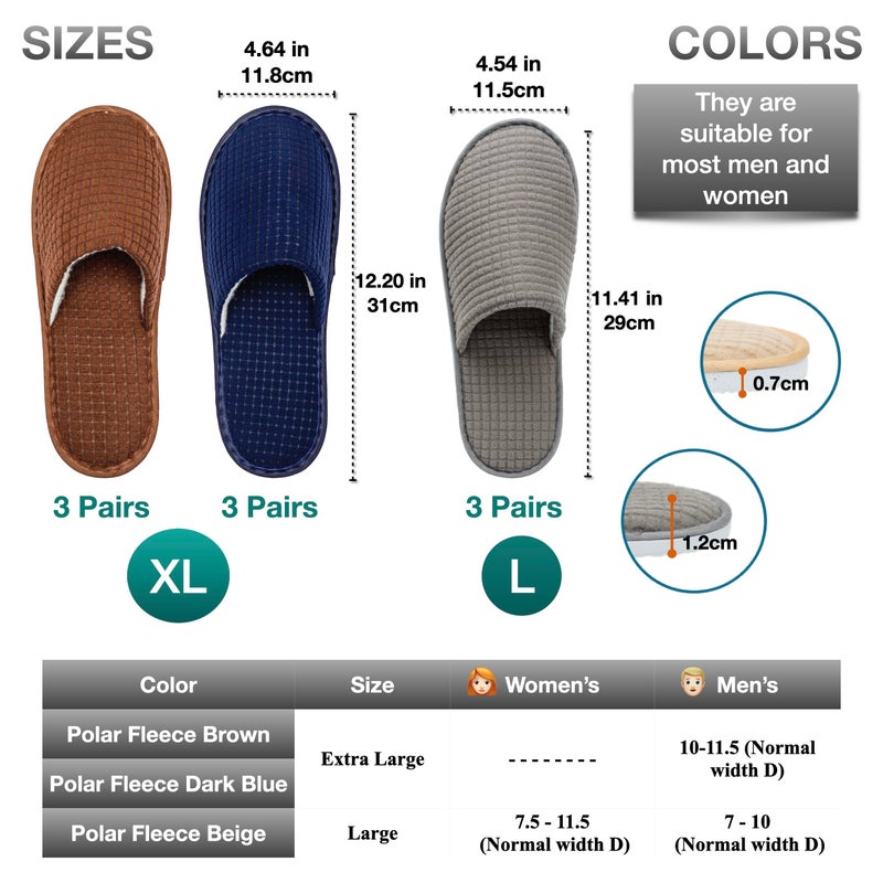 OSTADARRA OSTADARRA 9 Pairs Spa Slippers  Non Slip Disposable Slippers For Guest  Washable Reusable  Which Can Be Used As Women Men  House  Indoor  Bathroom  Bedroom  Hotel  Bride Slippers (2 Sices) - Image 3
