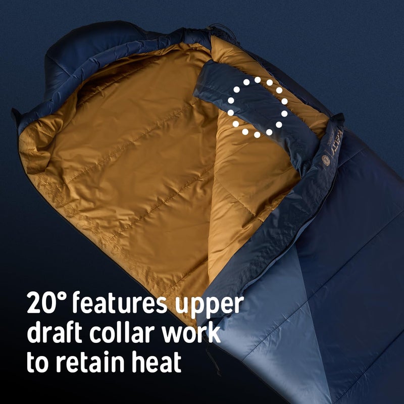 Kelty Cosmic Synthetic Fill 20 Degree Backpacking Sleeping Bag, Long â€“ Compression Straps, Stuff Sack Included (2025) - Image 5