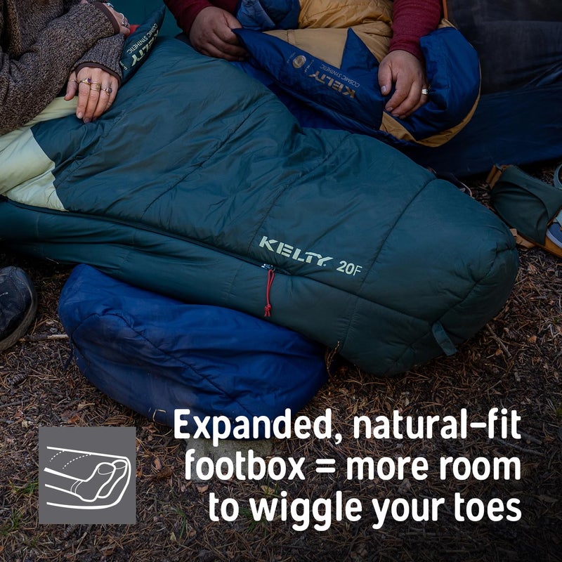 Kelty Cosmic Synthetic Fill 20 Degree Backpacking Sleeping Bag, Long â€“ Compression Straps, Stuff Sack Included (2025) - Image 4