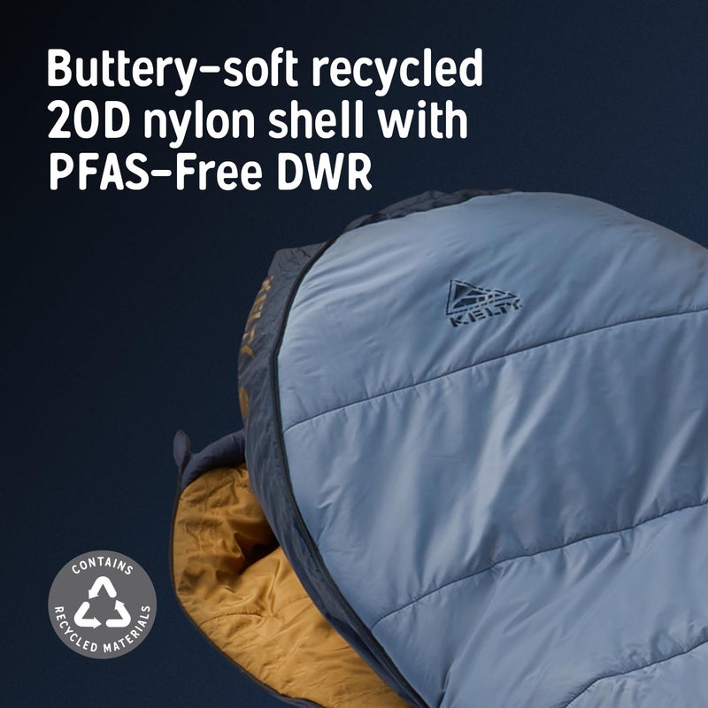 Kelty Cosmic Synthetic Fill 20 Degree Backpacking Sleeping Bag, Long â€“ Compression Straps, Stuff Sack Included (2025) - Image 3