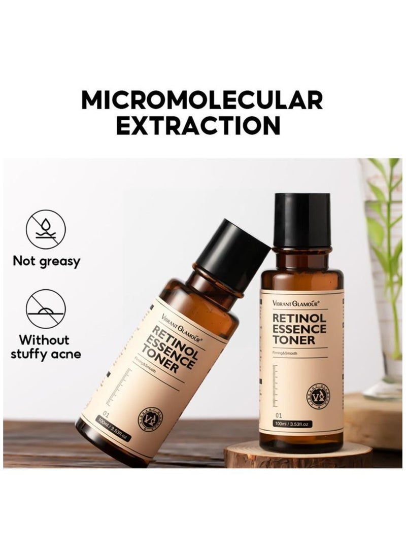Vibrant Glamour Anti-aging Firming Smoothing and Mositurizing Retinol Essence Toner 100 ml  - Image 3