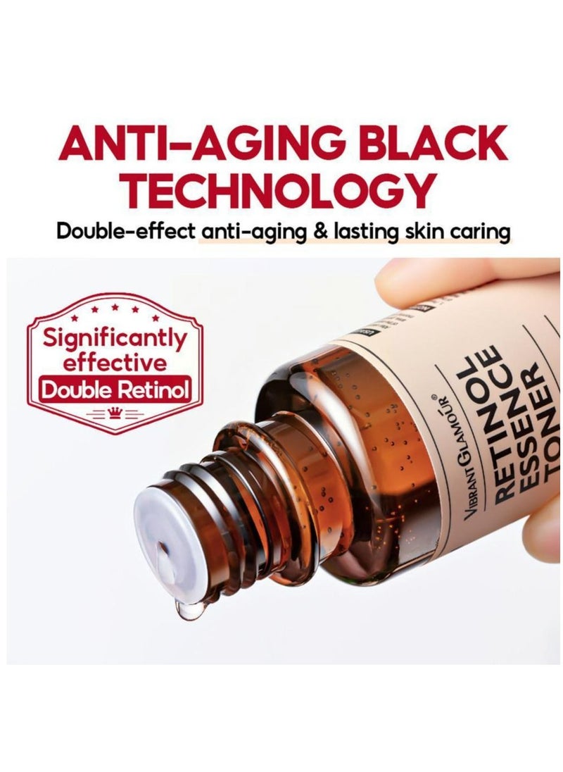 Vibrant Glamour Anti-aging Firming Smoothing and Mositurizing Retinol Essence Toner 100 ml  - Image 4