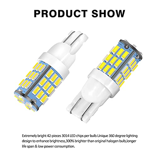 ACOHUIKE T10 921 194 168 175 LED Bulbs White 20-Packs, Super Bright 3014 42-SMD LED Replacement 12 Volt RV Camper Trailer Boat Trunk Interior Dome Map License Lights, Backup Reverse Lights - Image 2