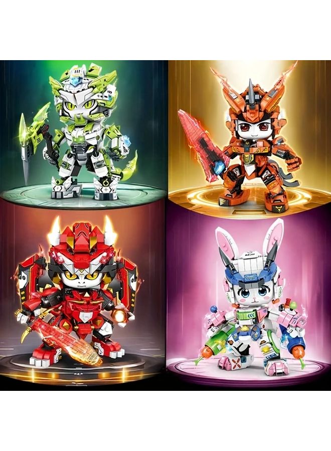 Saint Spirit Rabbit Mecha Zodiac Building Blocks Animal Robot Model Kids Birthday Gift - Image 2