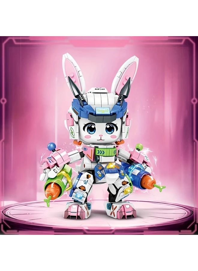 Saint Spirit Rabbit Mecha Zodiac Building Blocks Animal Robot Model Kids Birthday Gift - Image 1