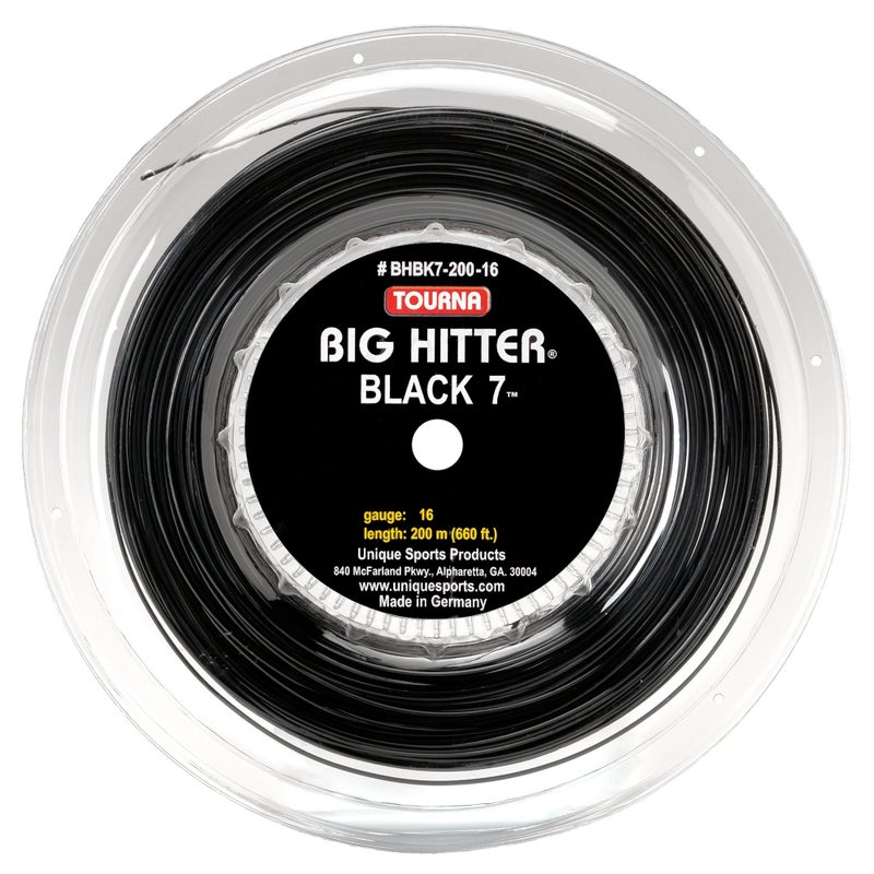 خيط التنس TOURNA Big Hitter Black 7 Ultimate Spin أسود 16 جرام لفافة