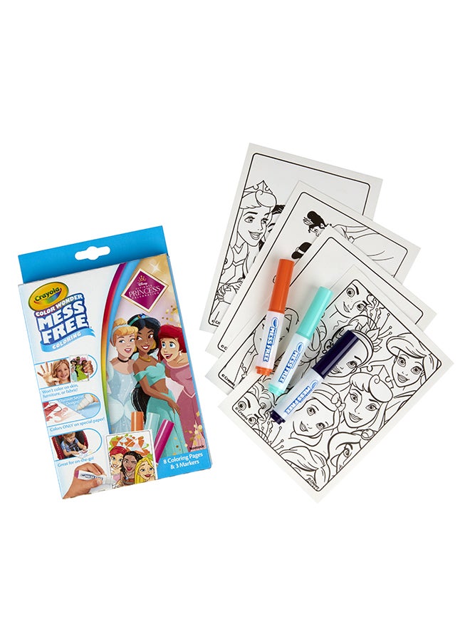 Crayola Color Wonder Mini Box Set, Disney Princess (Multicolour) | MESS FREE COLORING | GIFT FOR GIRLS & BOYS Ideal for ages 3+ - Image 2