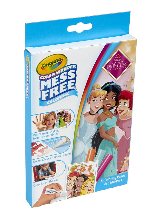 Crayola Color Wonder Mini Box Set, Disney Princess (Multicolour) | MESS FREE COLORING | GIFT FOR GIRLS & BOYS Ideal for ages 3+ - Image 3