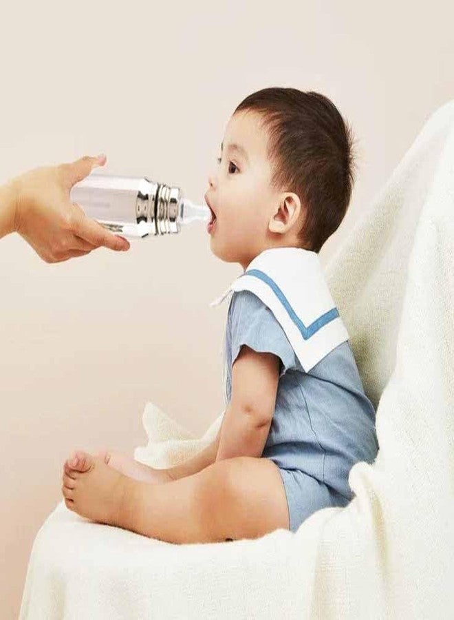 Spillbox زجاجة رضاعة Spillbox من الفولاذ المقاوم للصدأ للأطفال الرضع || زجاجة حليب أطفال | زجاجة رضاعة من الفولاذ | خالية من مادة BPA | حلمة سيليكون ناعمة | عنق واسع للأطفال الرضع | الرضع | حديثي الولادة من عمر 0-2 سنة (صغيرة 230 مل) - Image 3