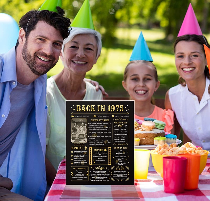 Paintio Back in 1975 Birthday Card - 49th Birthday Gift for Women or Men - 49th Birthday Decoration for Her or Him - Funny Table Centerpiece for 49 Years Old Birthday Party [Poster Unframed 8x10 In] - Image 4